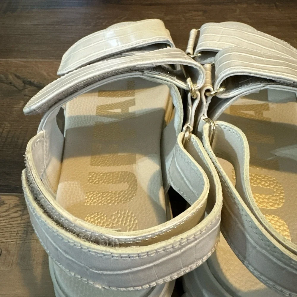 Buffalo throwback chunky Sandals Size 8.5 Aspha Sandal vegan, cream/light‎ Gray